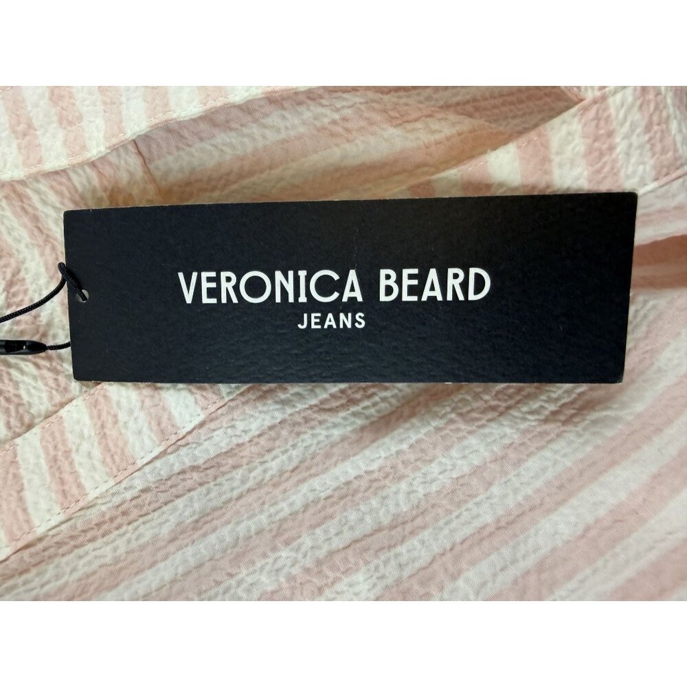 NWT Veronica Beard Avella Ruffled Striped Seersucker Mini Dress Size 12 - Picture 8 of 12